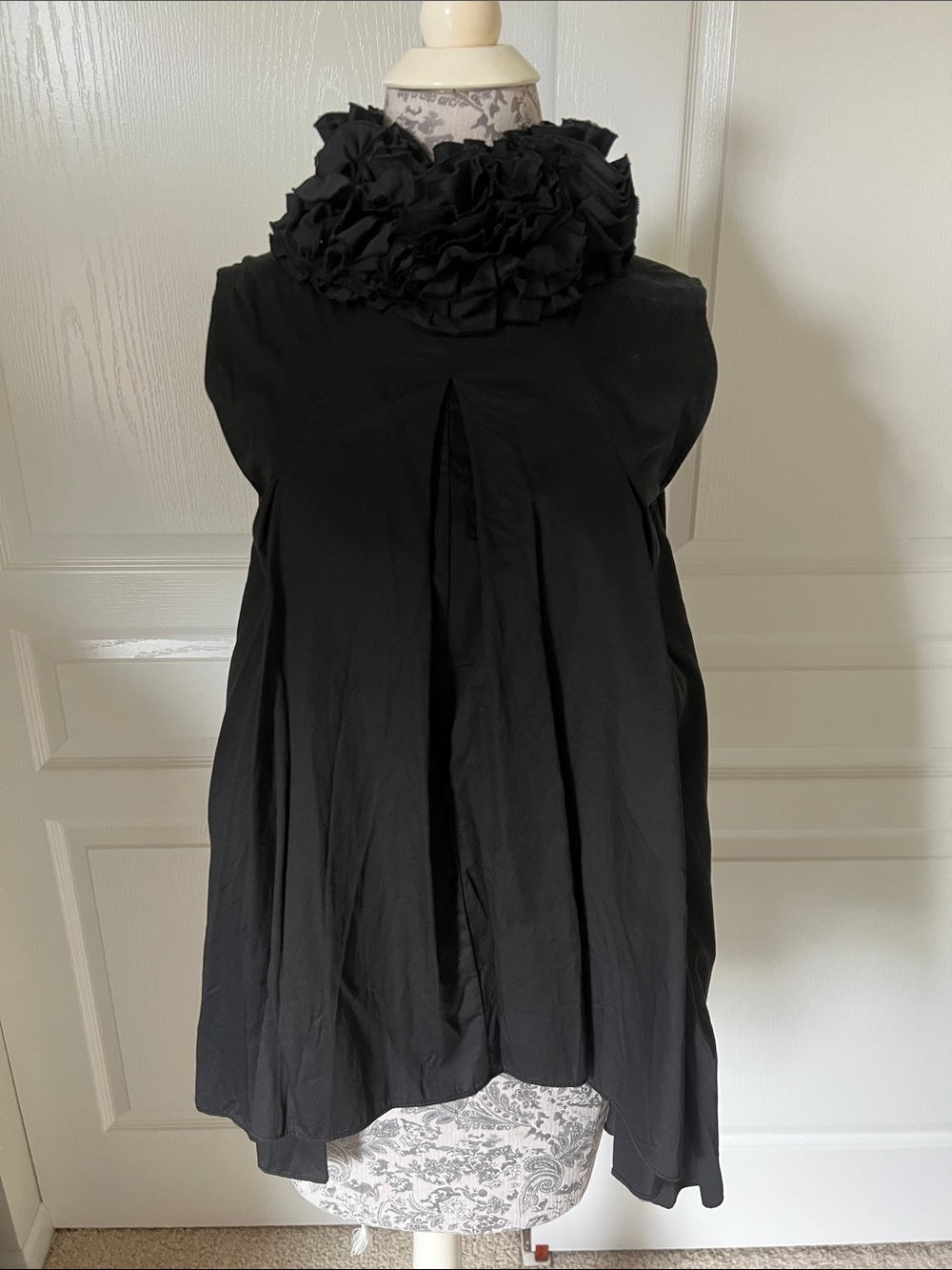 Gracia Black Ruffle Collar Formal Dress for Women